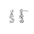 Solid 925 Sterling Silver Initial Crystal Personalised Alphabet Letter Earrings